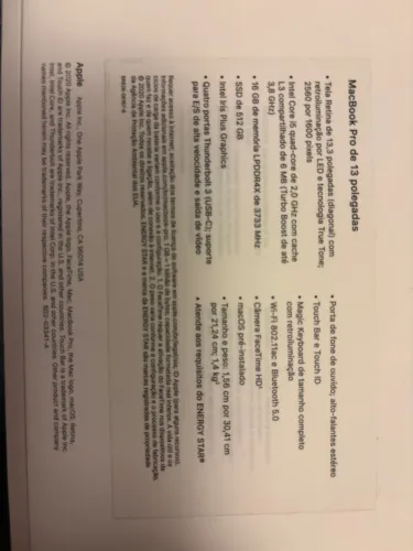 MacBook Pro 2020 13 polegadas