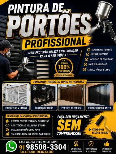 pinturas de portões profissional pintamos todos os tipos de portões
