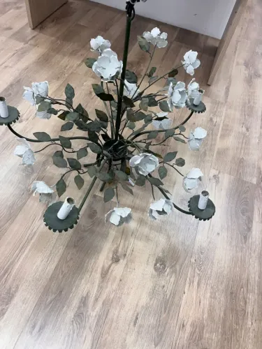 LUSTRE PROVENÇA FLORES 5 CASTIÇAIS