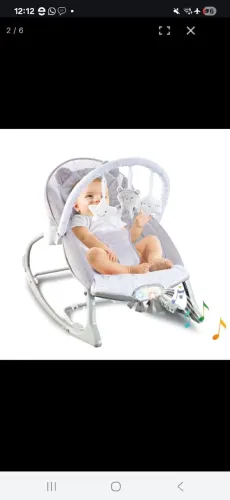 Cadeira de Descanso Musical e vibratória Urso Polar - Maxi Baby