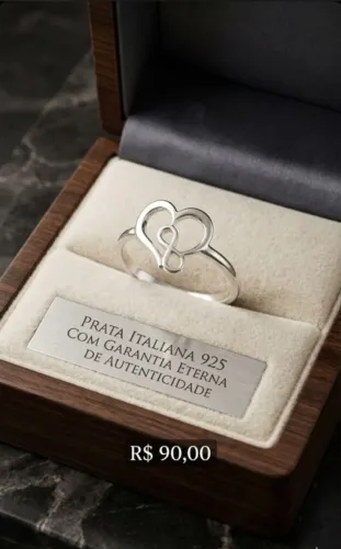 Anel Prata 925/ presente namorados