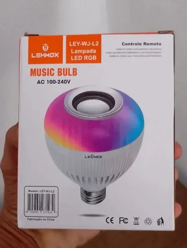 Lampada de Led Bluetooth Rgb + Controle Remoto - Novo - Ditudo Tech e Variedades