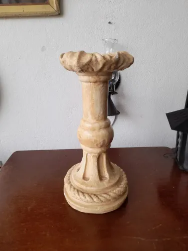 Castiçal de gesso para vela 