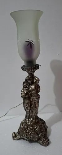 Abajur luminária estátua vintage 