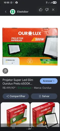 Refletor de led 500 w ourolux sao 6 pcs novas