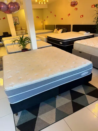 Cama KING MAXFLEX SEMINOVA COM BASE - Entrego!