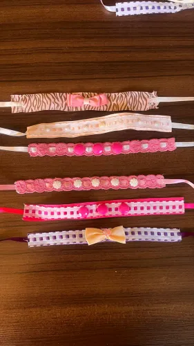 kit 6 coleiras artesanais para cachorro e gato