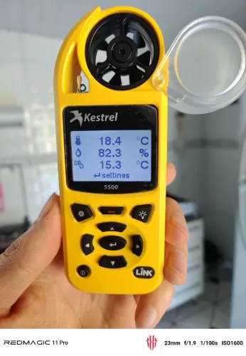 Estação Meteorológica Kestrel 5500 Link Amarelo Novo NF + Vane Mount + Certificado<br>Um