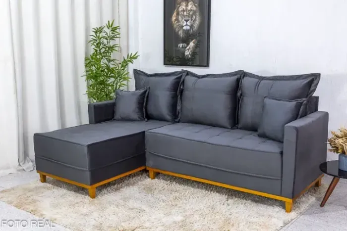 SOFÁ MILÃO COM CHAISE 2.30M MOLAS ENSACADAS. PRONTA ENTREGA.