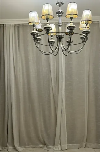 Cortina Trilho Suiço Duplo Linho