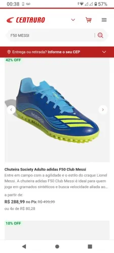 Chuteira F50 Messi