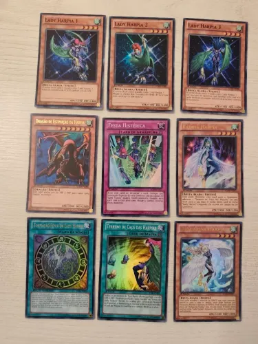 Cards Cartas yu-gi-oh Harpia 9 cartas 1 ediçao diferentes original