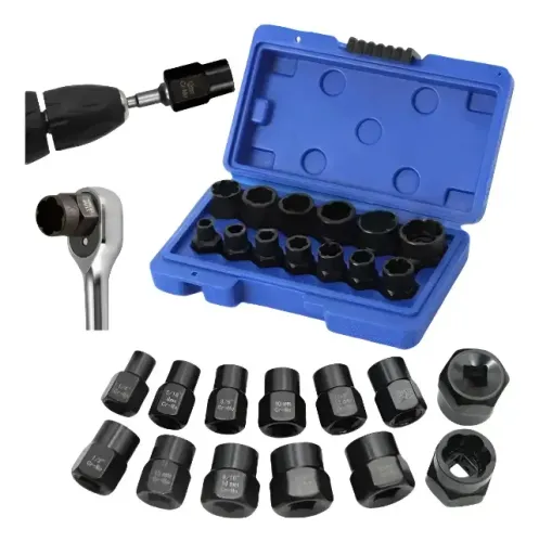 Kit 13 Peças Extração De Parafuso E Porca De Impacto Extrato
