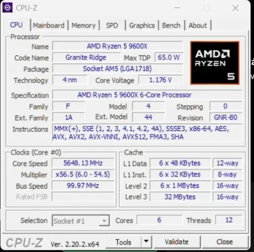 Ryzen 5 9600x
