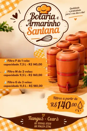 Filtro de Barro de 1, 2 e 3 velas