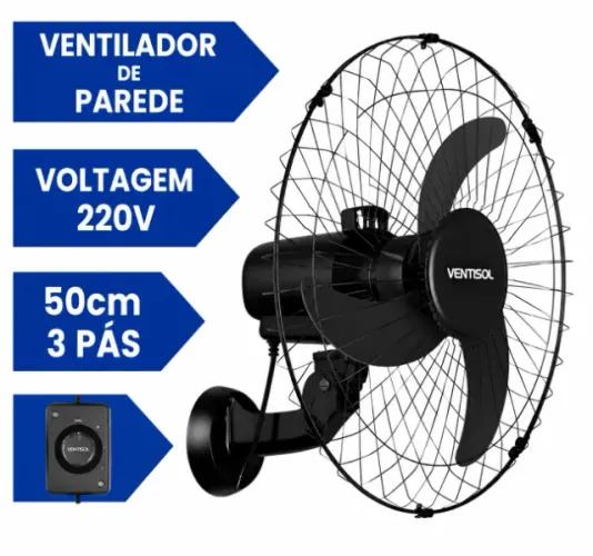 VENTILADOR PAREDE 50CM 220V VENTISOL
