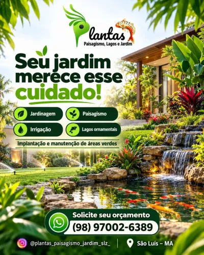 Paisagismo Jardinagem lagos irrigação plantas