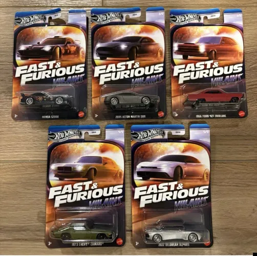 Hot Wheels Série Prata - Velozes e Furiosos - Conjunto Completo de 5 - Camaro