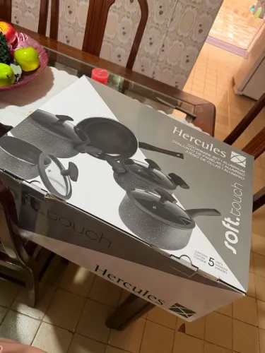 Conjunto de Panelas Hércules Soft Touch 5 Peças Cerâmica Novo na Caixa