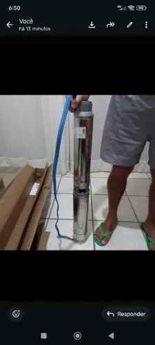 Bomba caneta leão 1,5 CV + fio 3/4 mm