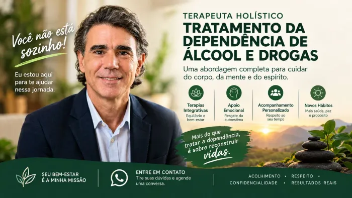 Terapeuta Holístico Tratamento e Apoio na Dependência de Álcool e Drogas 