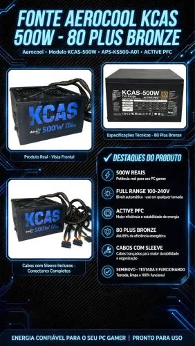 Fonte pra PC gamer AeroCool