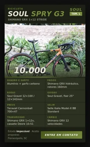 Bicicleta Soul Spry G3 - Gravel Bike
