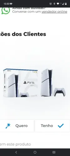 Console PlayStation 5 Slim Core Disk Sony 1TB Branco