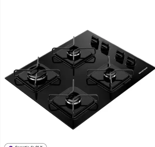 Cooktop Brastemp a Gás 4 Bocas com Grades de Ferro - BDD61BE