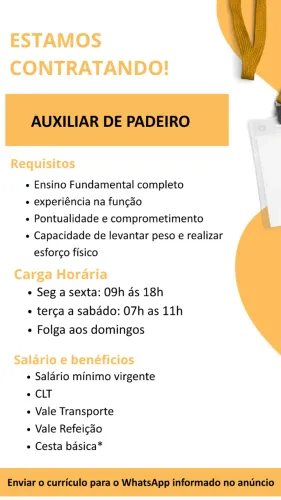 AUXILIAR DE PADEIRO 