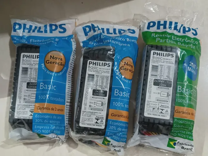 Reatores Eletrônico Bivolt Philips e ECP Novos 