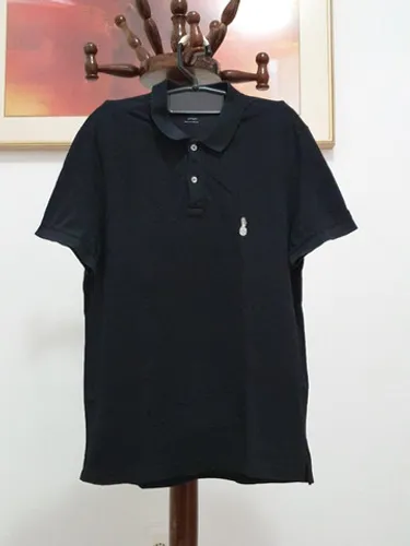 Camisa Pólo em malha Piquet Osklen Original Semi-nova - Abacaxi bordado