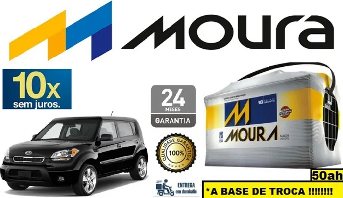 Bateria Moura KiaSoul (2009 a 2018) 50Ah 12v  