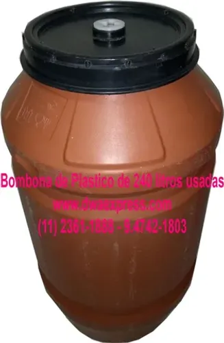 Bombona Tambores Barrica de Plastico de 240 litros (11) 9.4742-1803 - Tampa de Rosca