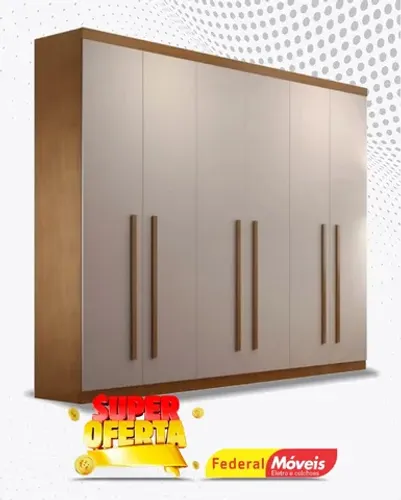 Guarda Roupa 100% MDF 6 Portas 4 Gavetas Super Lindo Fazemos Entrega