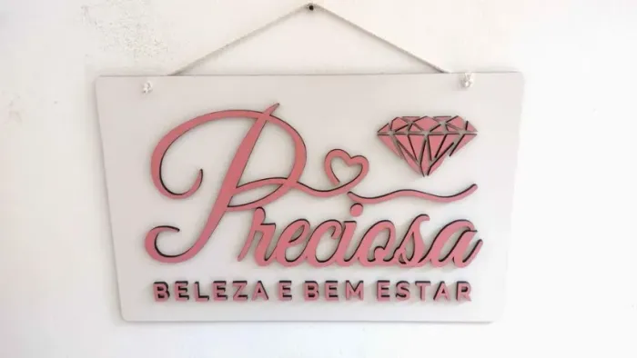 Placa Personalizada Mdf 55cm  com letras Sobrepostas