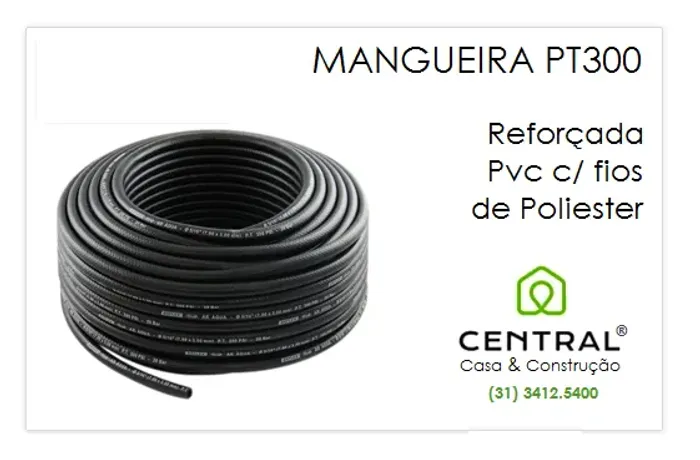 Mangueira Jardim Reforçada Borracha 1/2 " x 50m PT300
