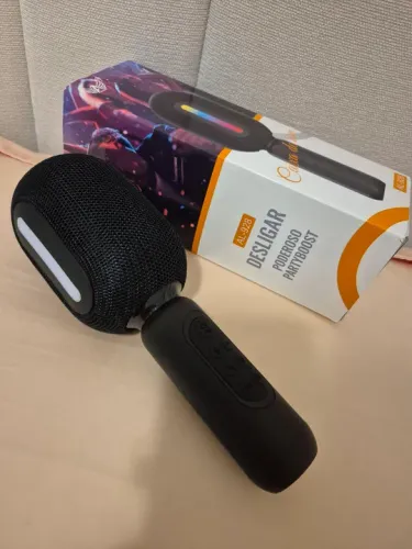 Microfone Karaoke Sem Fio com Bluetooth e Alto-falante