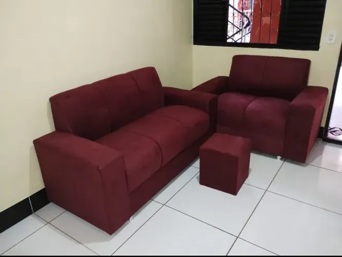 CONJUNTO DE SOFÁ DE 2 E 3 LUGARES NOVO ENTREGA GRÁTIS