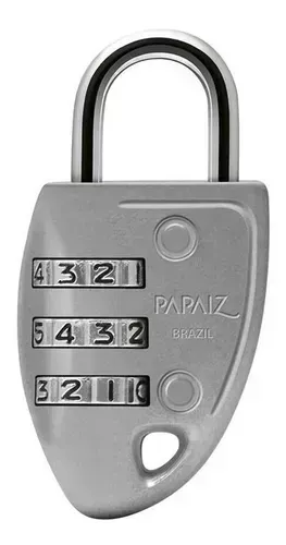 Cadeado com Segredo Zamac 25 mm Prata - Papaiz