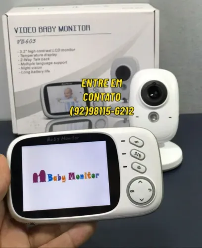 Baba Eletronica Com Monitor Visao Noturna C/Audio Sensor de Temperatura- Entregas 9h as 22