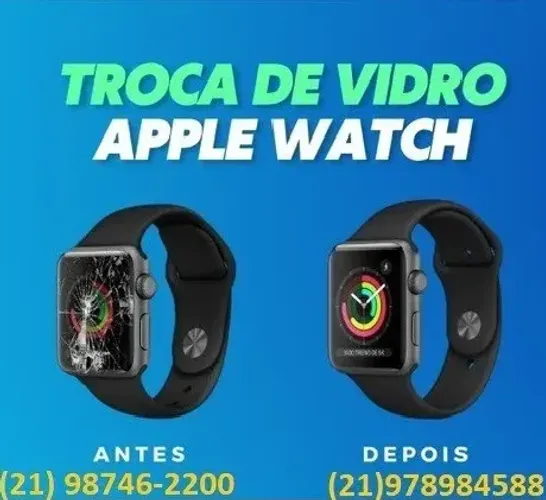 Troca do vidro apple watch 7 41mm / 7 45mm mantendo display original 
