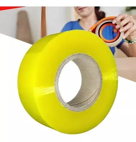 Kit Com 1 Fita Adesiva de 500 metros e 1 Suporte para Fita Adesiva de Plástico