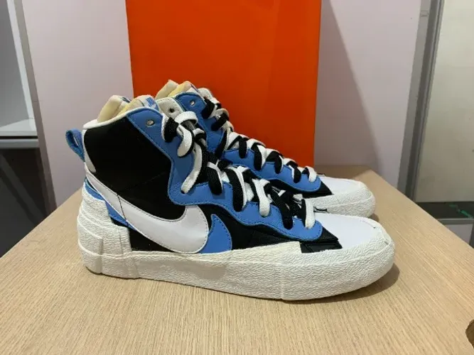 Nike Blazer Mid Black Blue x Sacai