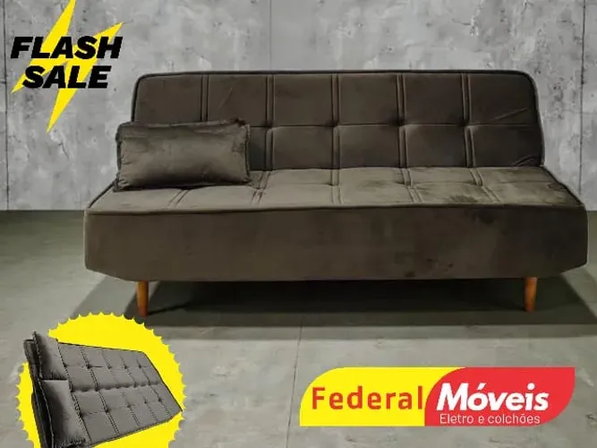 Sofá Cama Veludo - Entrega Rápida!