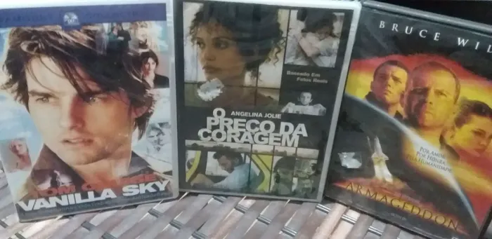 Lote de Filmes em DVD: Vanilla Sky, O Preço da Coragem, Armageddon
