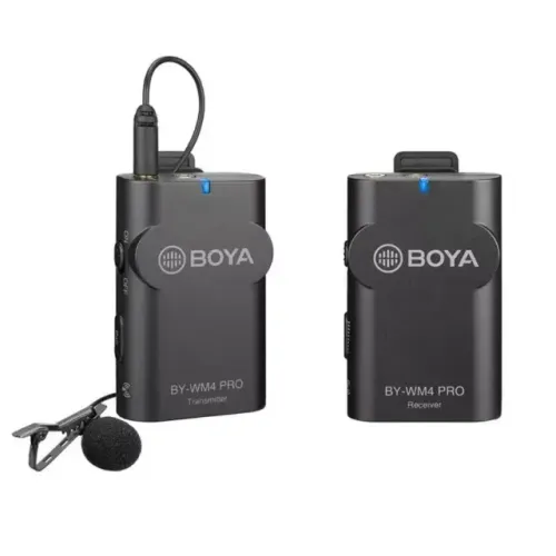 Microfone Sem Fio BOYA BY-WM4 PRO - Na Caixa, Pouco Uso