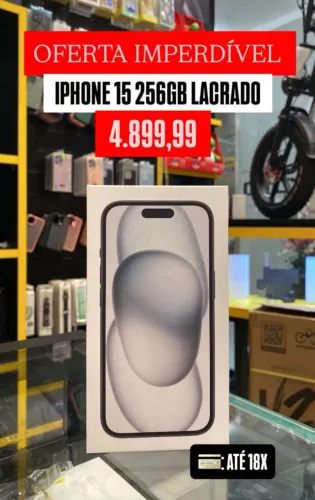 Iphone 15 256gb Lacrado Novo - Aceitamos seu Apple na Troca - Loja Icaraí