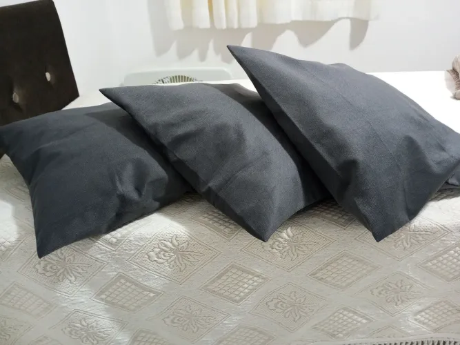 03 capas almofadas Decorativas Cinza Elegantes