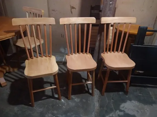 Cadeira de jantar estilo country de madeira maciça